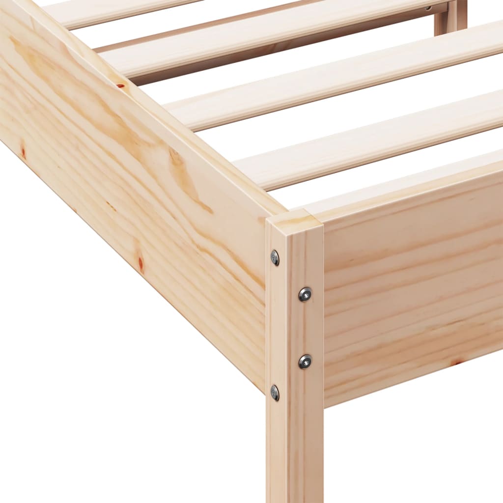 vidaXL Rama łóżka, 90x190 cm, lite drewno sosnowe