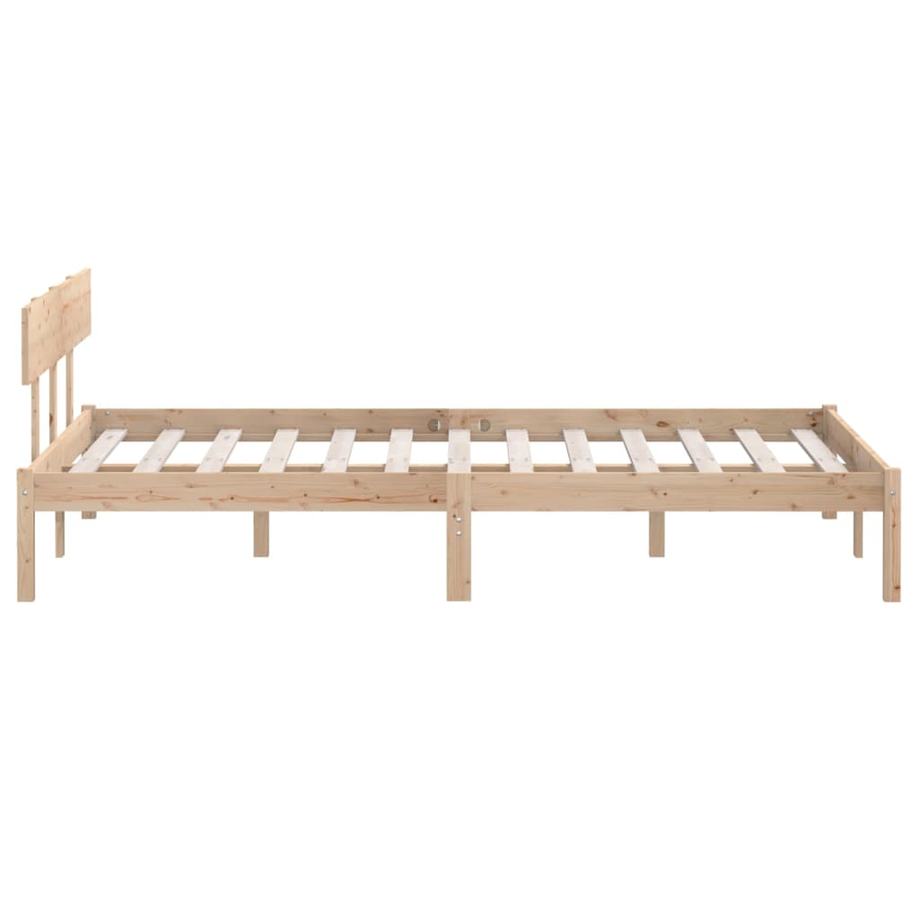 vidaXL Rama łóżka, lite drewno sosnowe, 120 x 200 cm