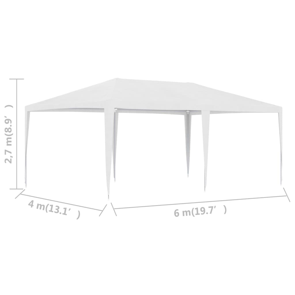 vidaXL Namiot imprezowy, 4 x 6 m, biały