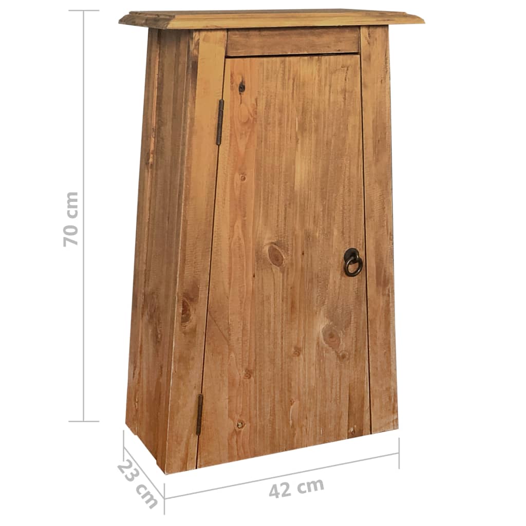 vidaXL Wisząca szafka łazienkowa, drewno sosnowe, 42x23x70 cm