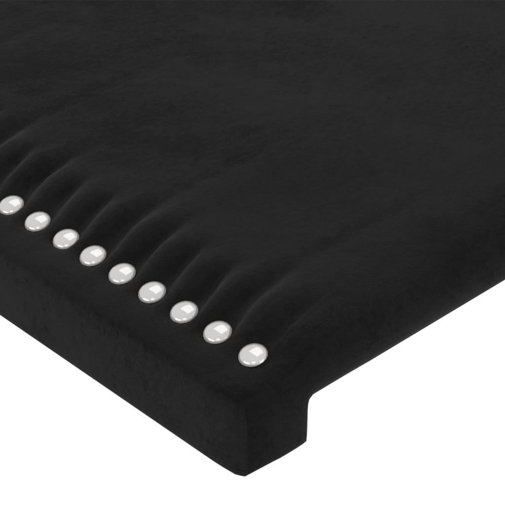 vidaXL Zagłówki do łóżka, 4 szt., czarne, 72x5x78/88 cm, aksamit