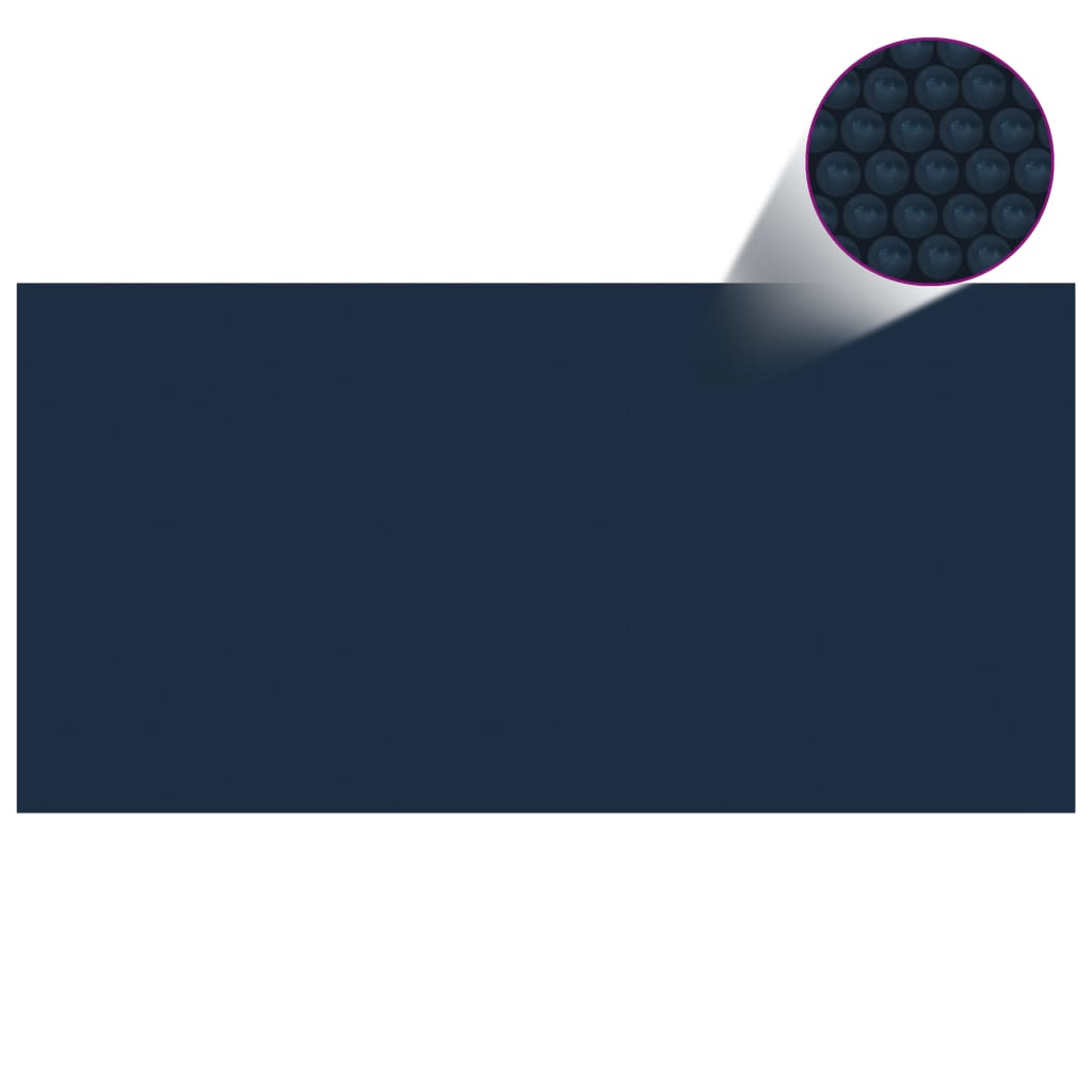 vidaXL Pływająca folia solarna z PE, 1000x500 cm, czarno-niebieska