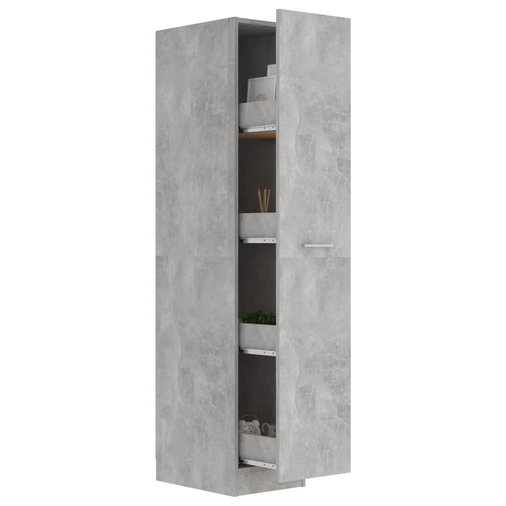 vidaXL Szafka apteczna, szarość betonu, 30x42,5x150 cm