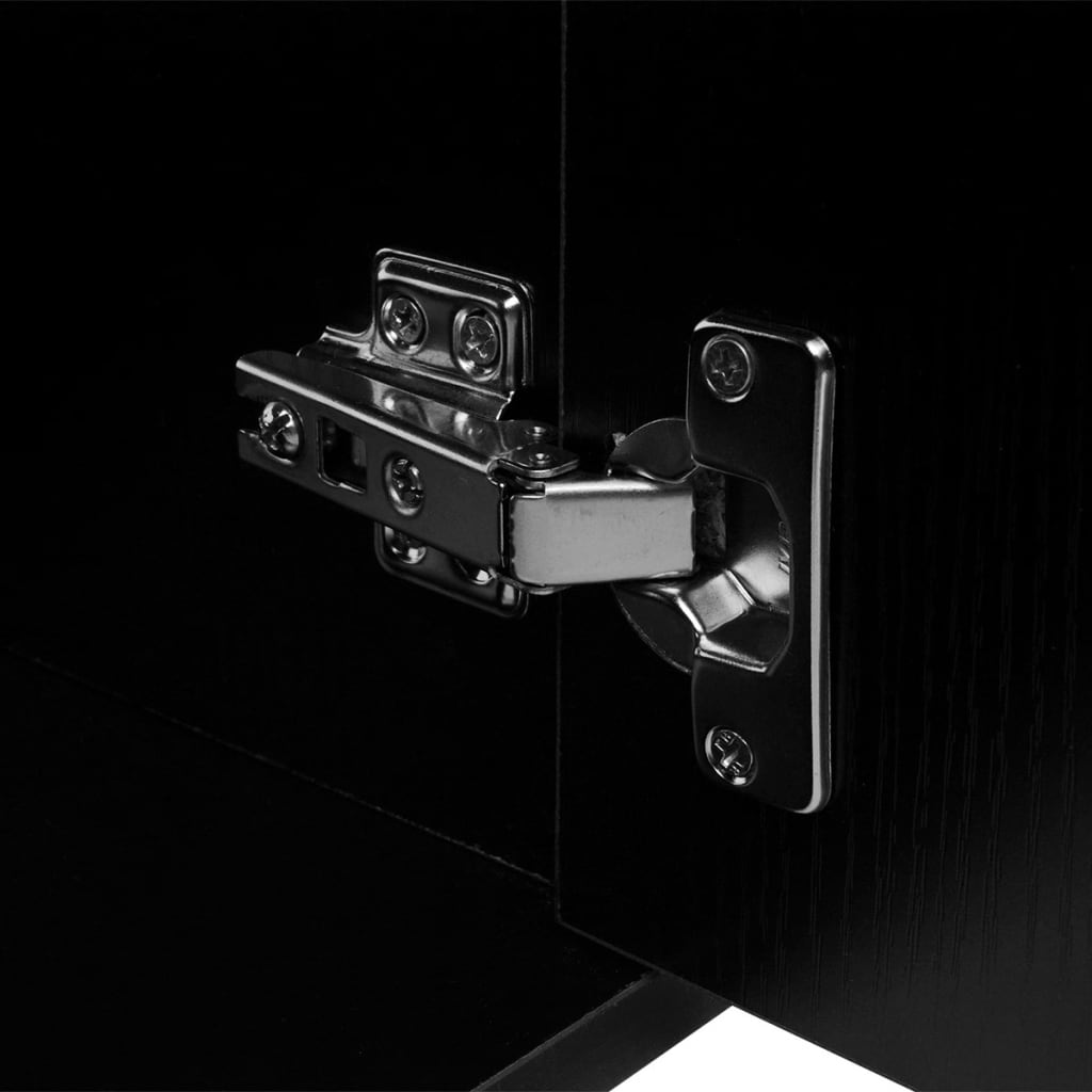vidaXL 9-częściowy zestaw do łazienki z umywalkami, czarny