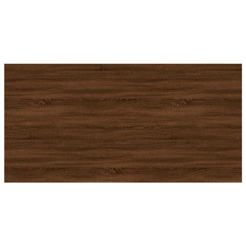 vidaXL Półki ścienne, 4 szt., brązowy dąb, 100x50x1,5 cm