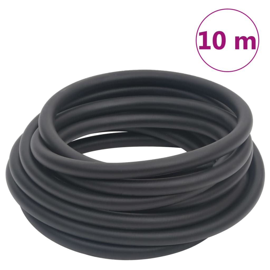 vidaXL Hybrydowy wąż pneumatyczny, czarny, 0,6", 10 m, guma i PVC