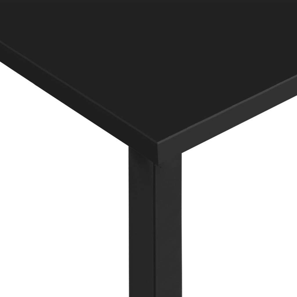 vidaXL Biurko komputerowe, czarne, 105x55x72 cm, MDF i metal