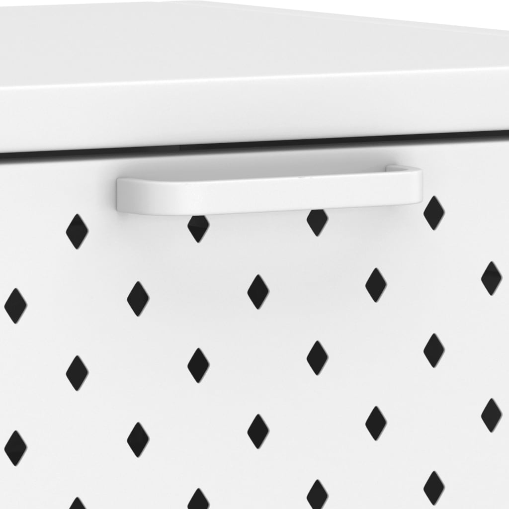 vidaXL Stolik konsolowy, biały, 72x35x75 cm, stalowy