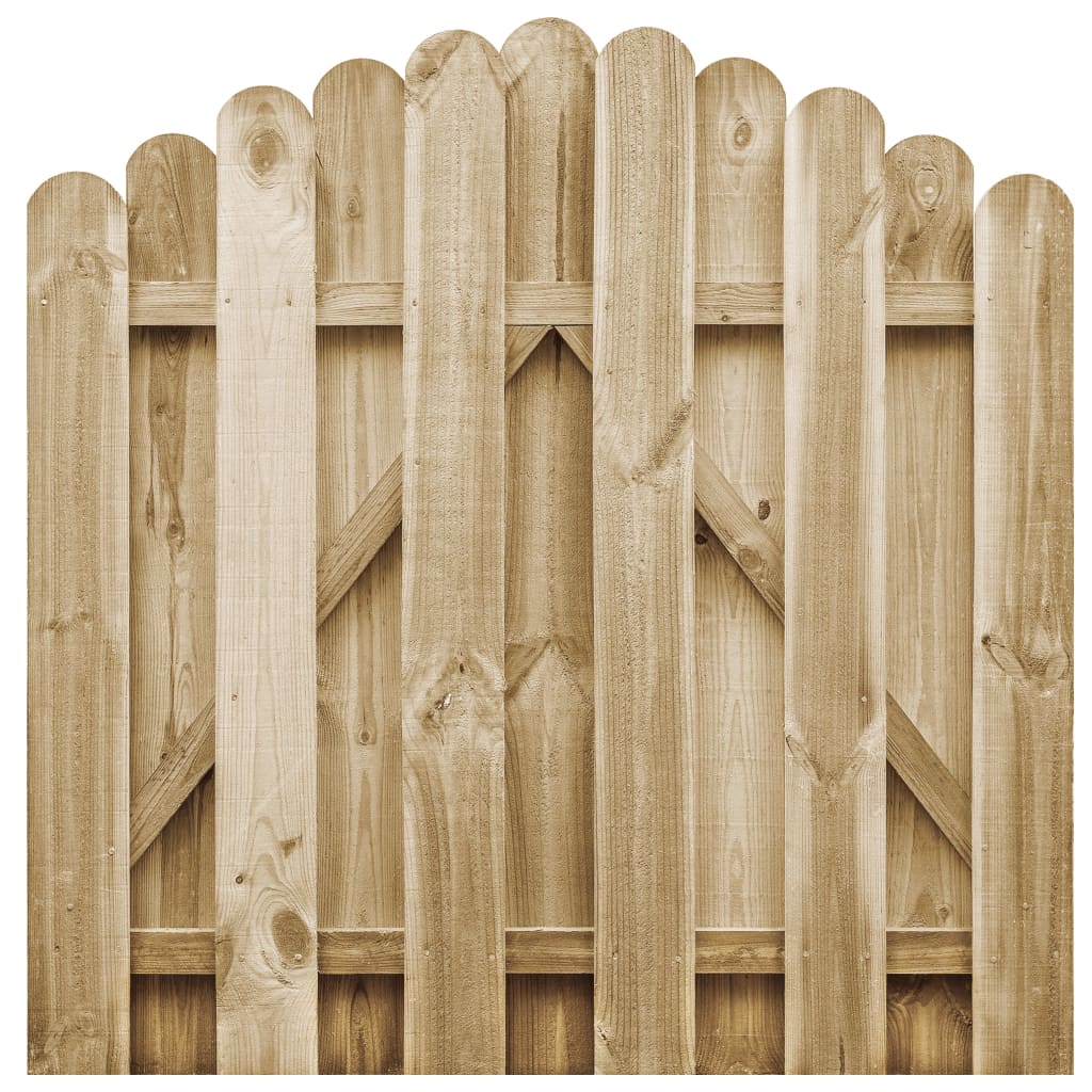 vidaXL Furtka z łukiem, impregnowane drewno sosnowe, 100 x 100 cm