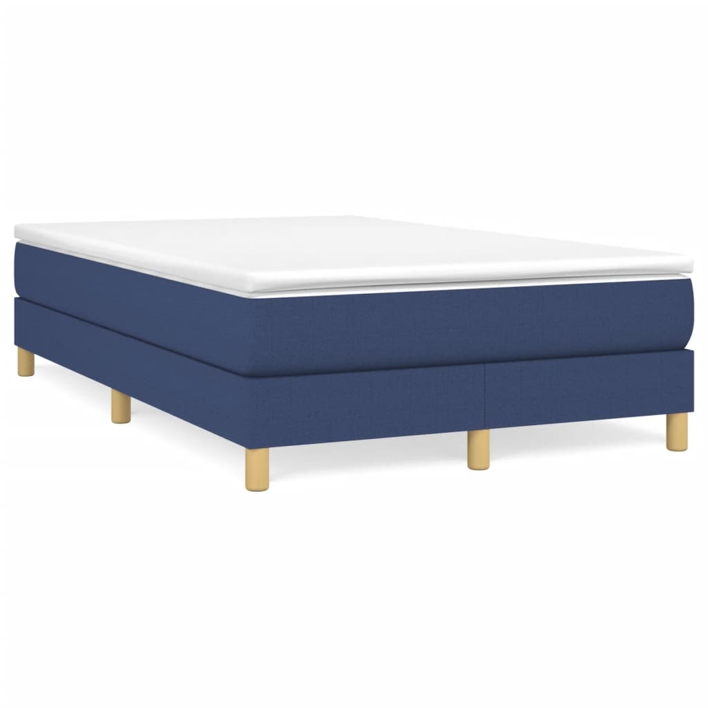 vidaXL Rama łóżka, niebieska, 120x200 cm, obita tkaniną