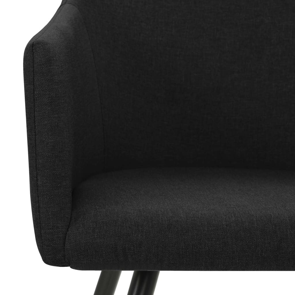 vidaXL Krzesła stołowe, 2 szt., czarne, tapicerowane tkaniną