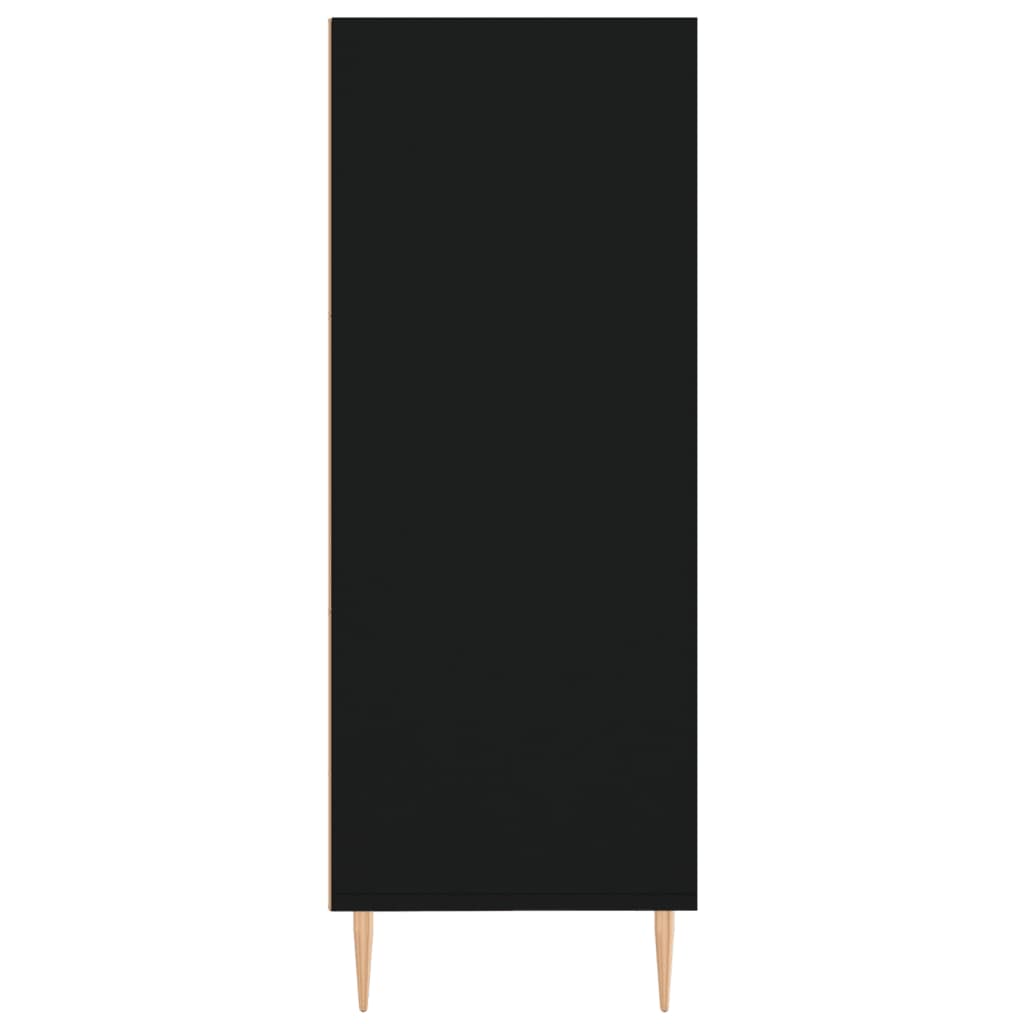 vidaXL Regał, czarny, 69,5x32,5x90 cm, materiał drewnopochodny