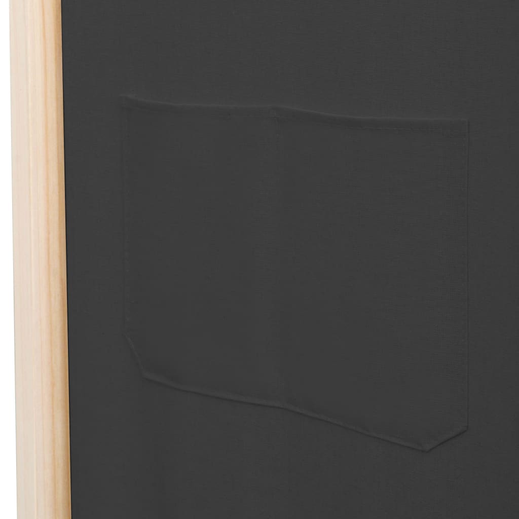 vidaXL Parawan 4-panelowy, szary, 160x170x4 cm, tkanina