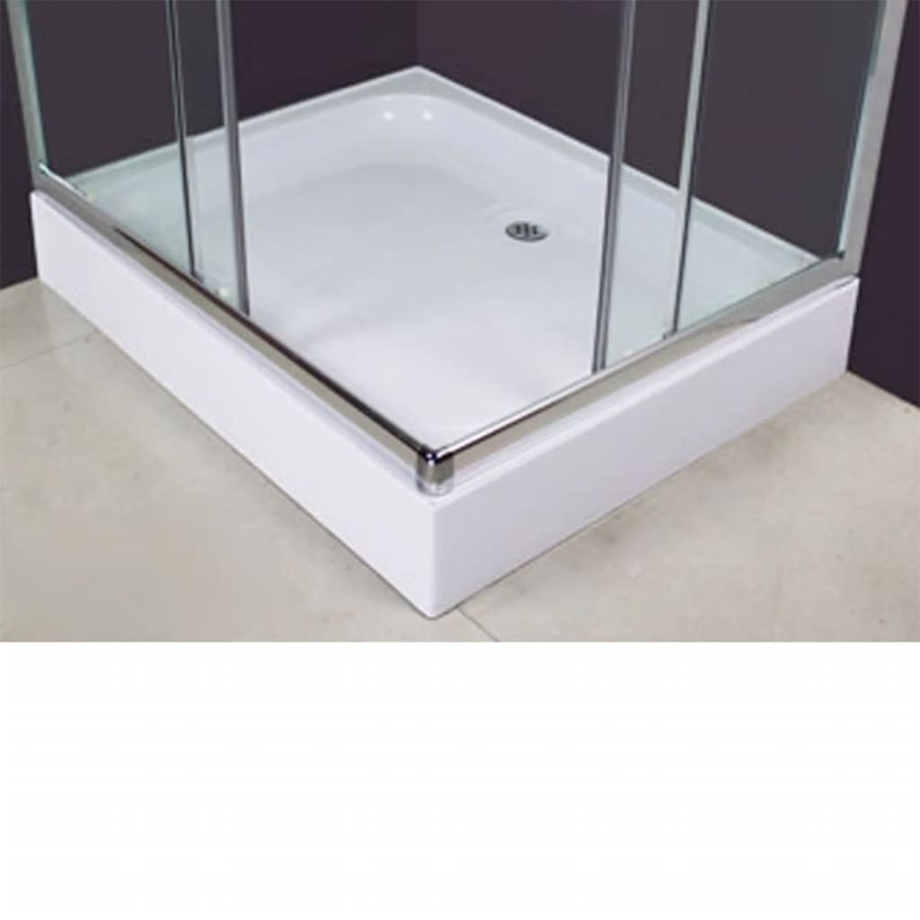 vidaXL Kabina prysznicowa z brodzikiem, prostokątna, 100 x 80 x 185 cm