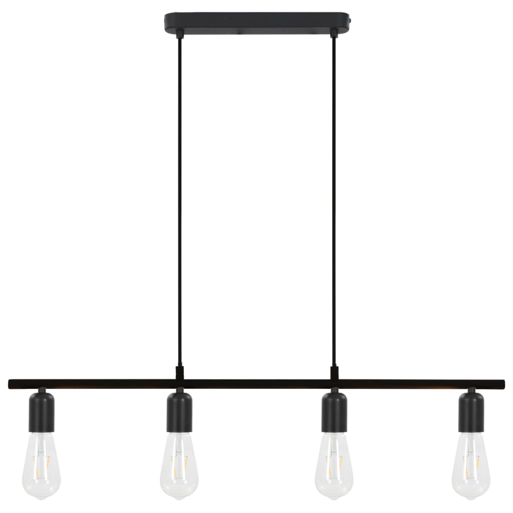 vidaXL Lampa sufitowa, czarna, 80 cm, E27