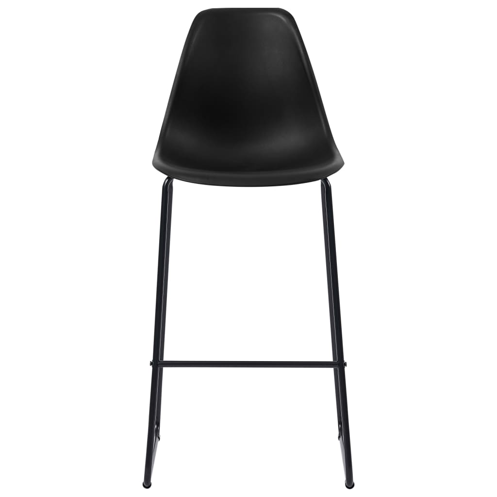 vidaXL Krzesła barowe, 4 szt., czarne, plastik