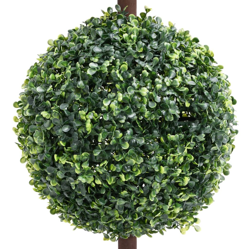 vidaXL Sztuczny bukszpan w formie kul, w doniczce, zielony, 118 cm