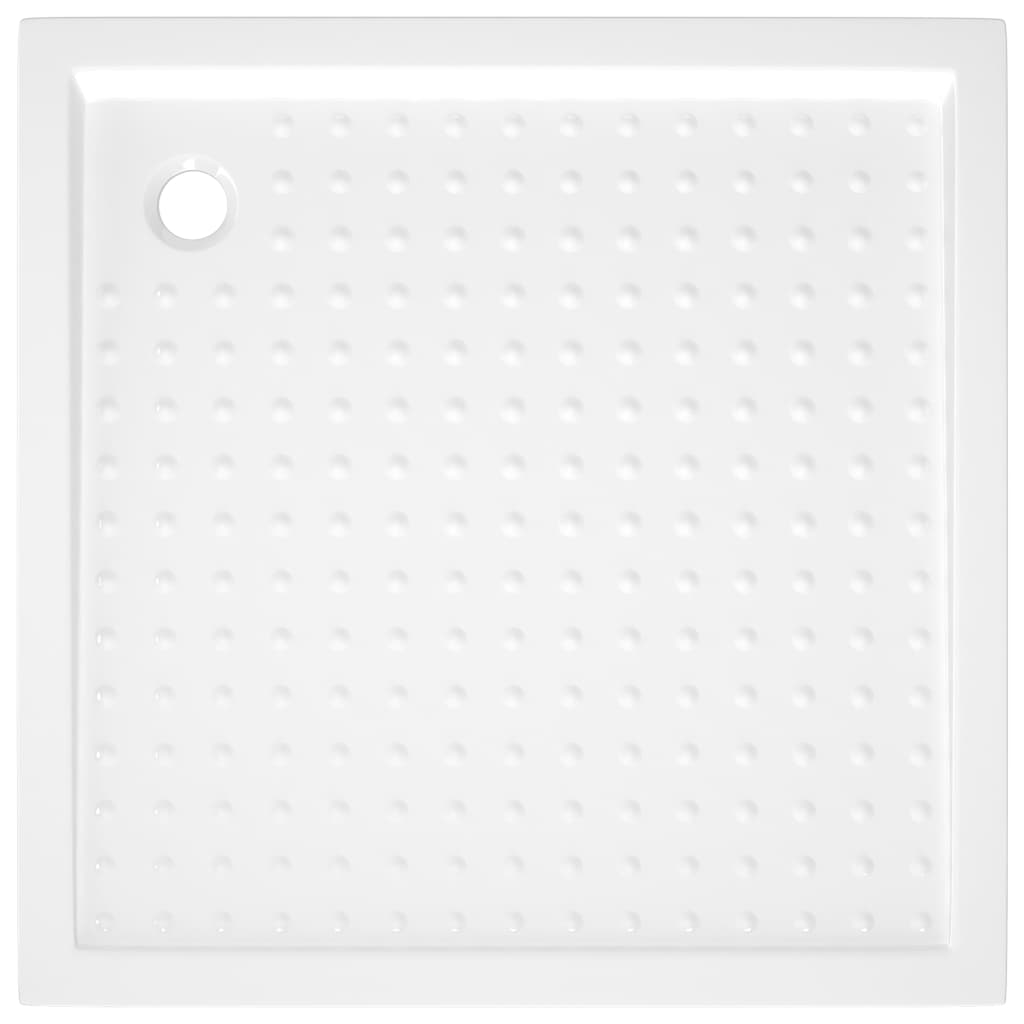 vidaXL Brodzik prysznicowy z wypustkami, biały, 80x80x4 cm, ABS