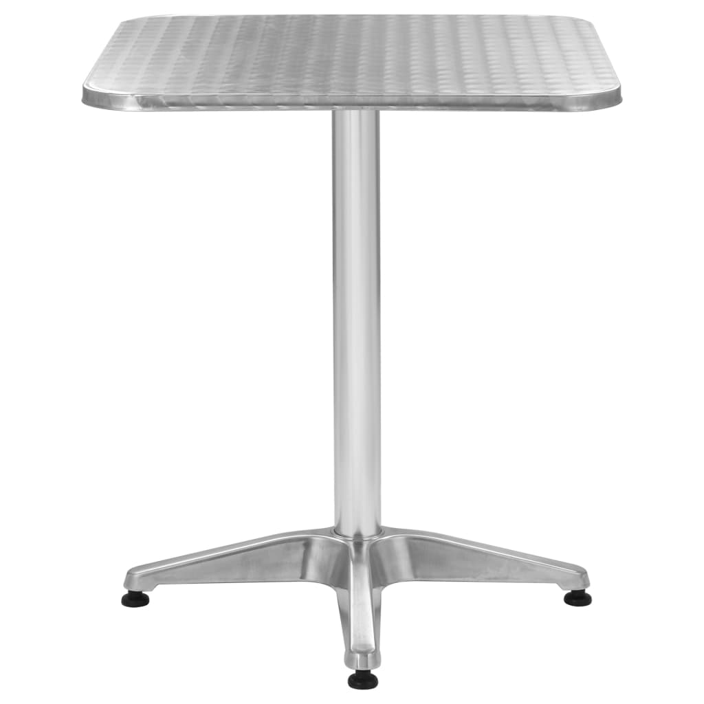 vidaXL Stół ogrodowy, srebrny, 60x60x70 cm, aluminiowy