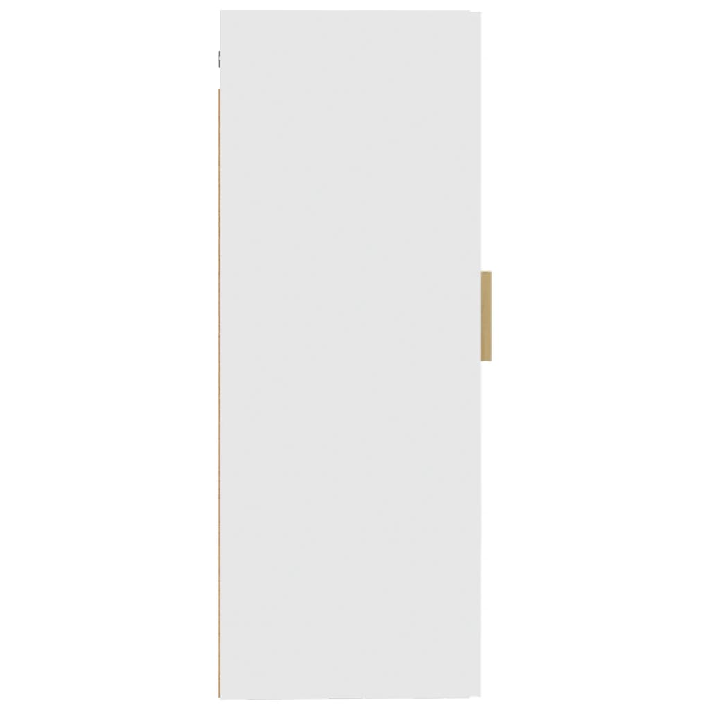 vidaXL Szafka wisząca, biała, 35x34x90 cm, materiał drewnopochodny