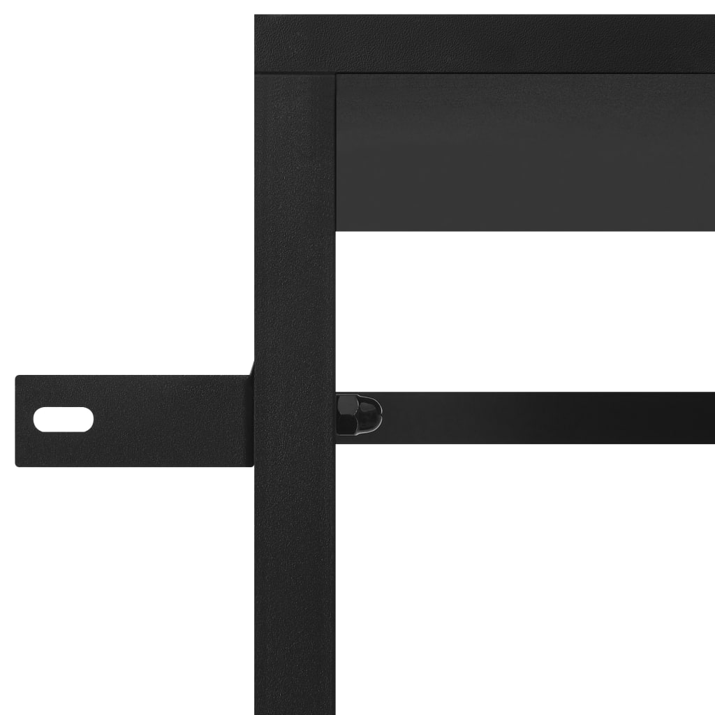 vidaXL Szafa garderobiana, czarno-dębowa, 110x40x167 cm, metal i płyta
