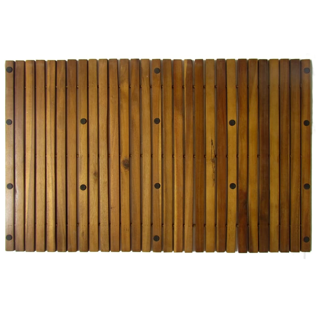 Mata prysznicowa z drewna akacjowego, 3 sztuki, 80 x 50 cm