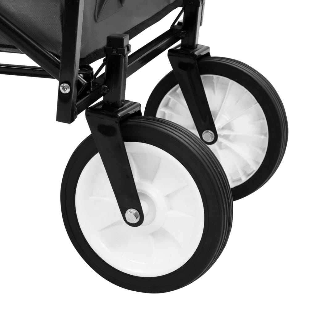 vidaXL Składany wózek ręczny, stalowy, szary