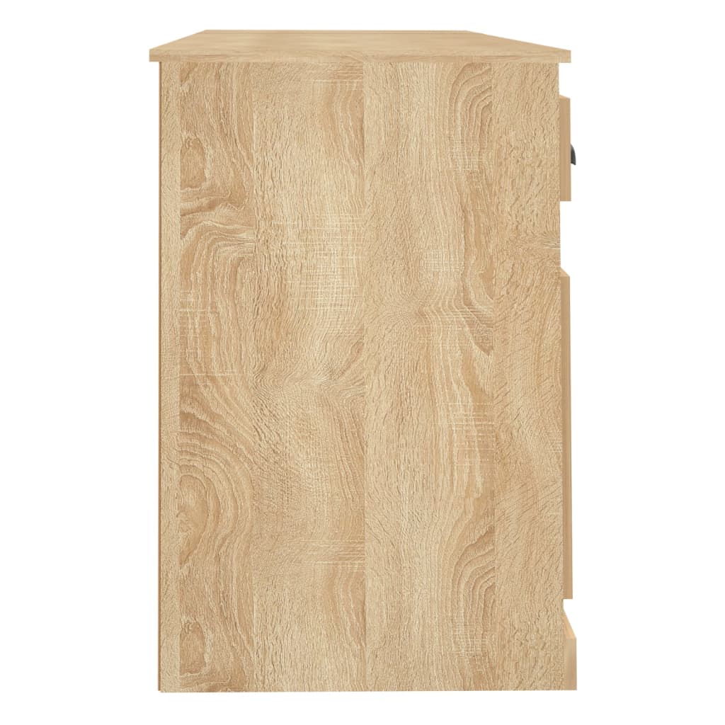 vidaXL Biurko z szafkami, dąb sonoma, materiał drewnopochodny