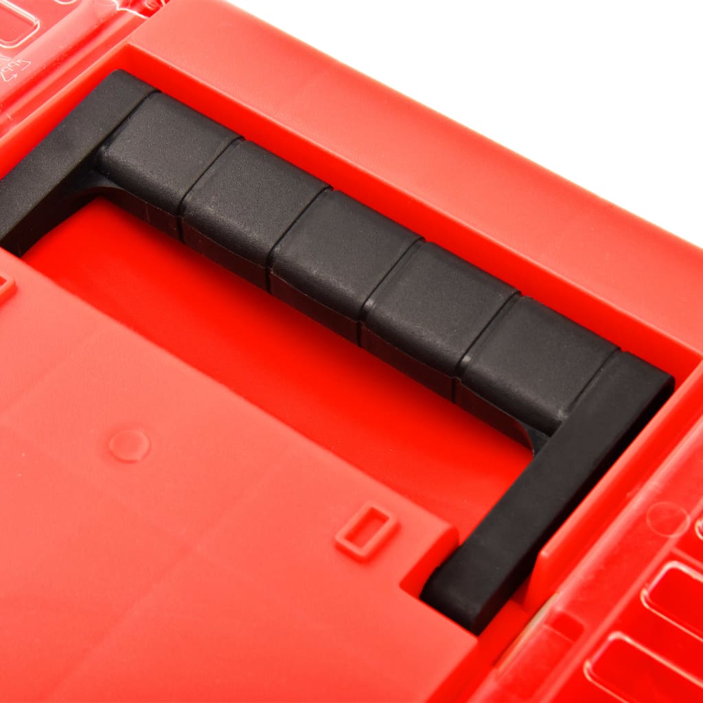 vidaXL Skrzynka narzędziowa, plastikowa, 462x256x242 mm, czerwona