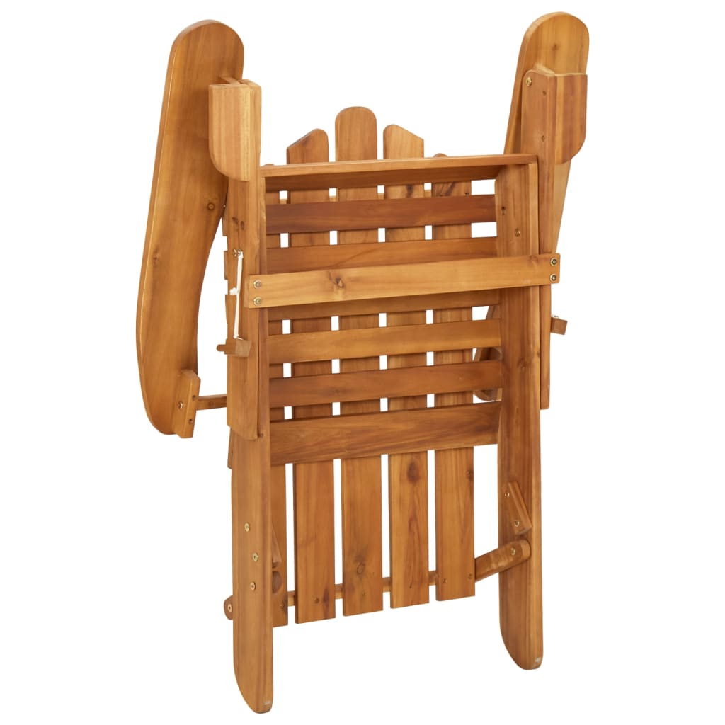 vidaXL Krzesło ogrodowe Adirondack z poduszkami, lite drewno akacjowe