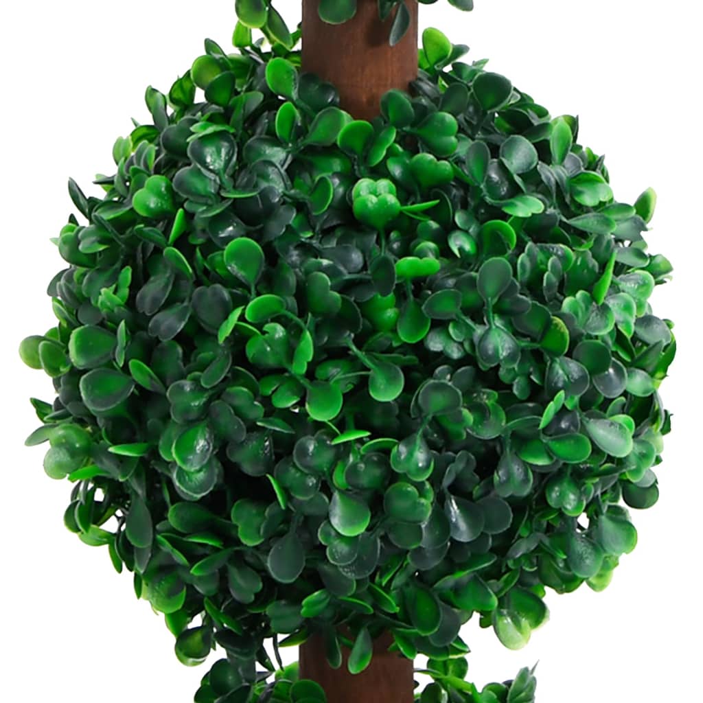 vidaXL Sztuczny bukszpan w formie kul, w doniczce, zielony, 90 cm