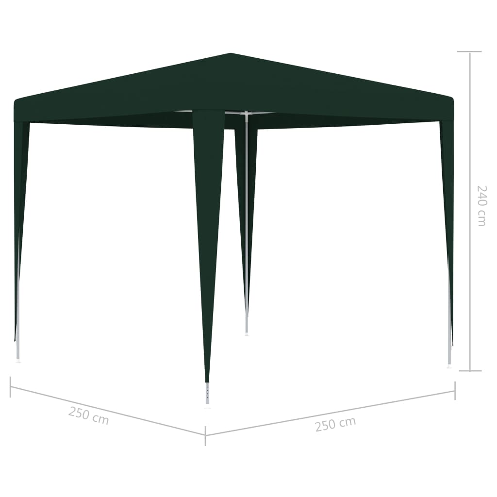 vidaXL Namiot imprezowy, 2,5x2,5 m, zielony, 90 g/m²