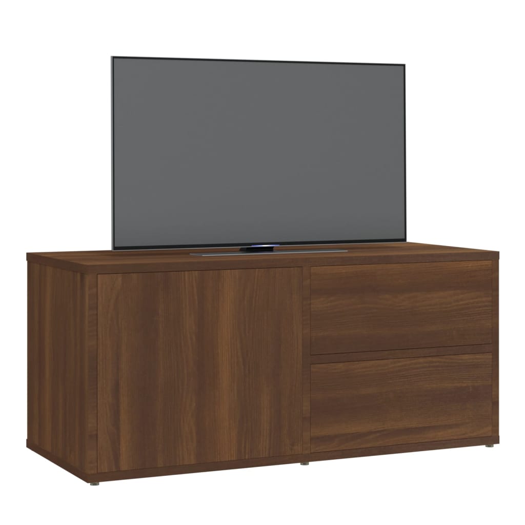 vidaXL Szafka pod telewizor, brązowy dąb, 80x34x36 cm