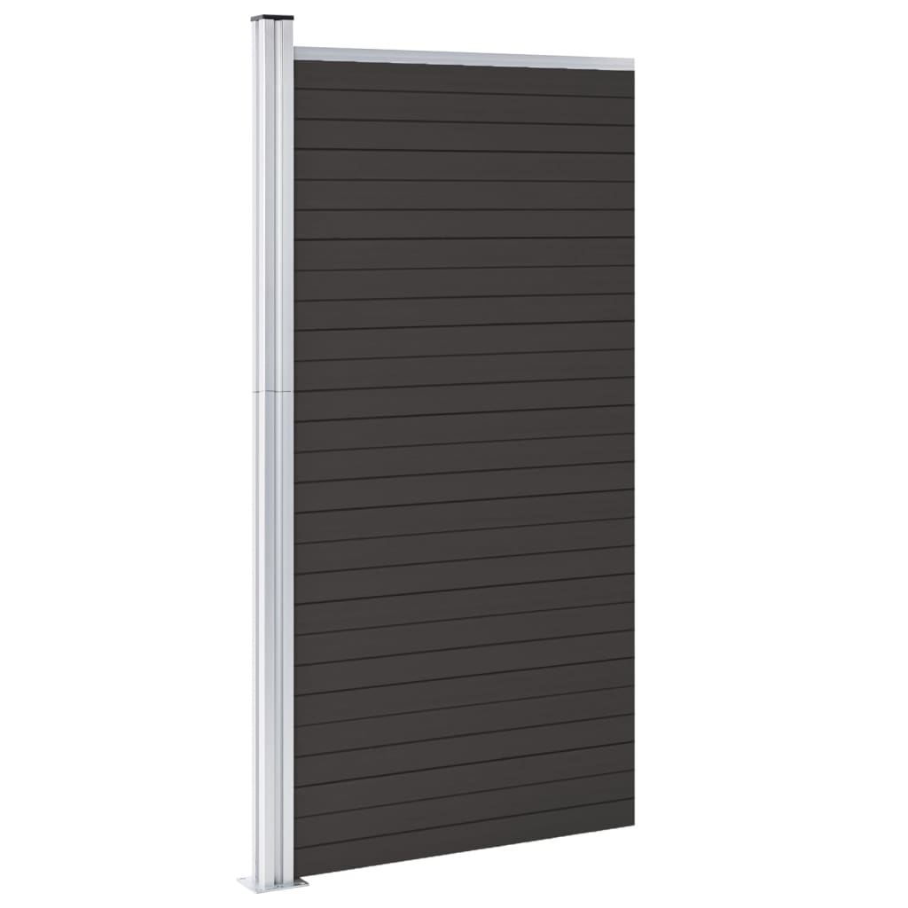 vidaXL Panel ogrodzeniowy z WPC, 95x186 cm, czarny