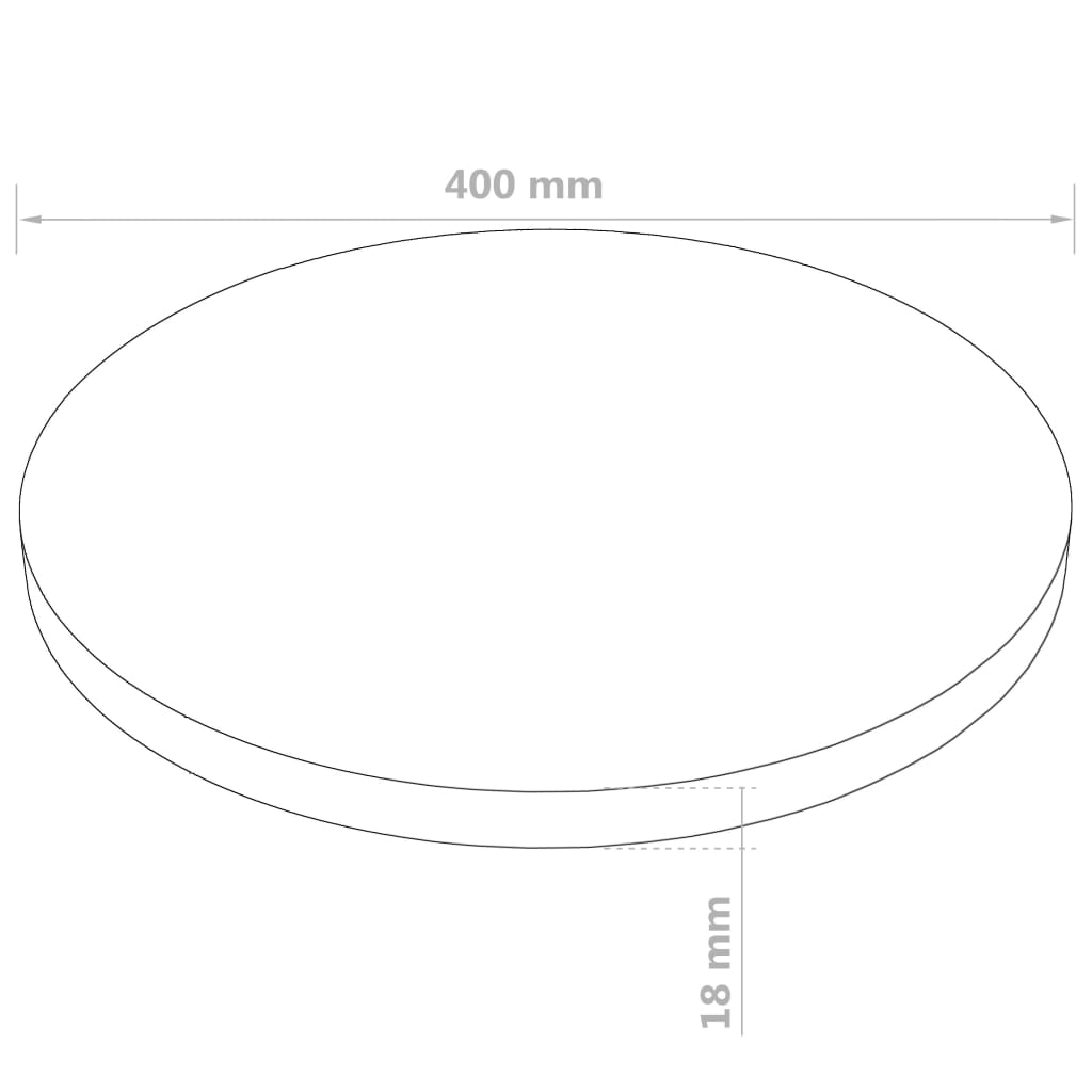 vidaXL Blat stołu, okrągły, MDF, 400 x 18 mm