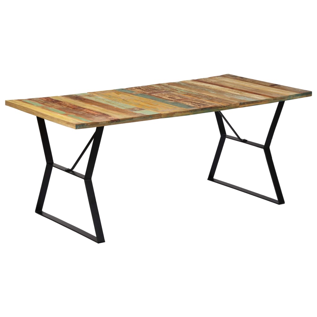 vidaXL Stół do jadalni, 180x90x76 cm, z litego drewna z odzysku