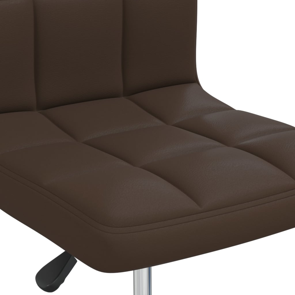 vidaXL Krzesła stołowe, 6 szt., brązowe, obite sztuczną skórą