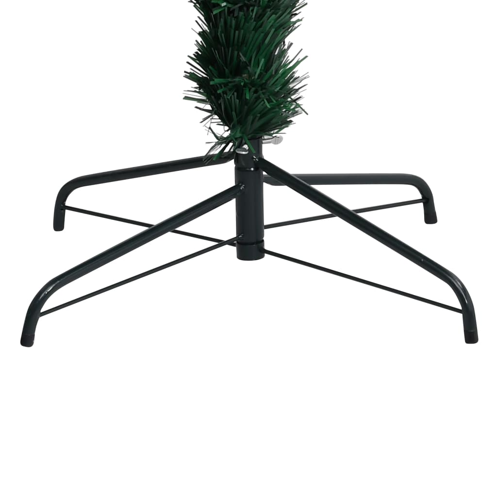 vidaXL Sztuczna choinka ze stojakiem, zielona, 150 cm, światłowód