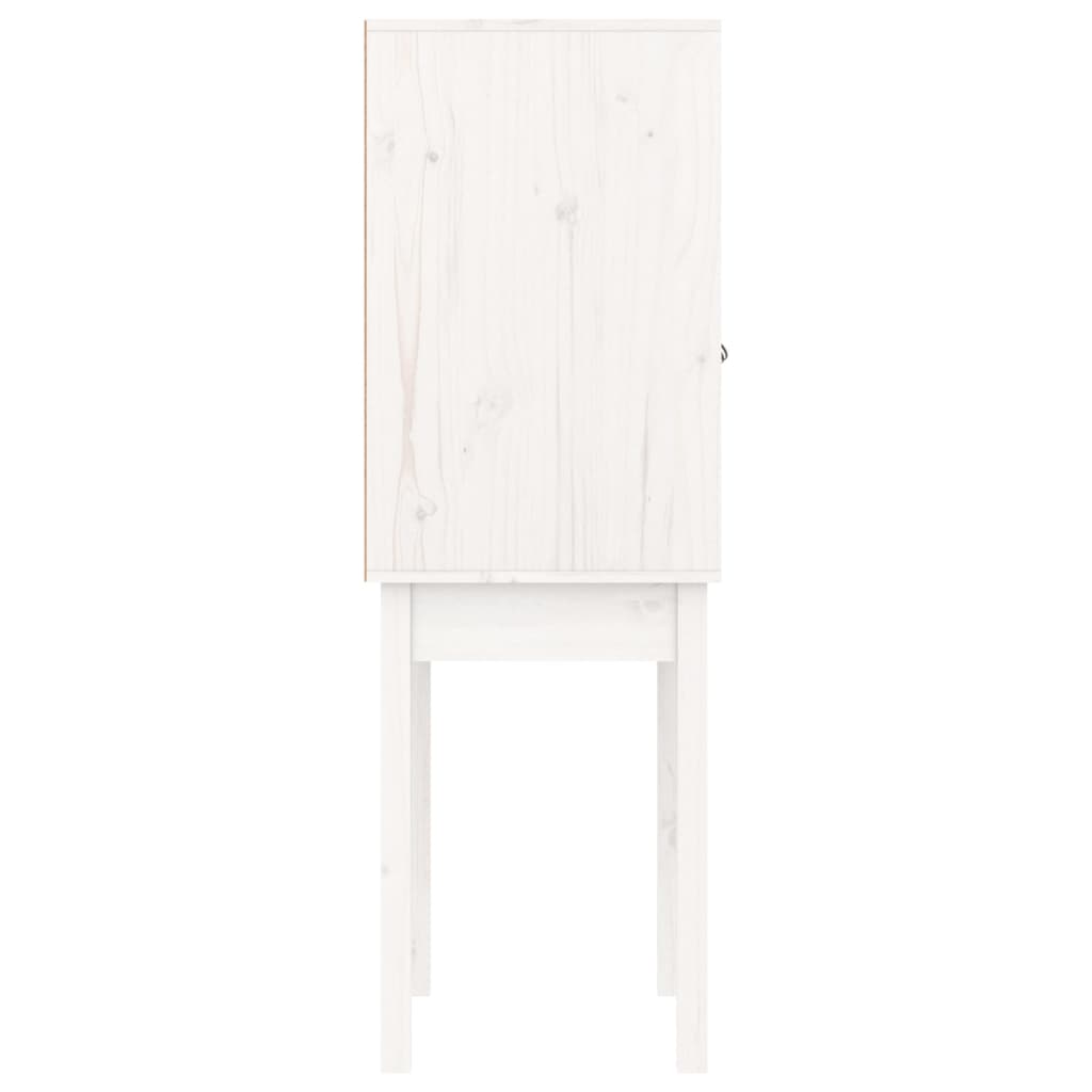 vidaXL Szafka, biała, 60x40x120 cm, lite drewno sosnowe