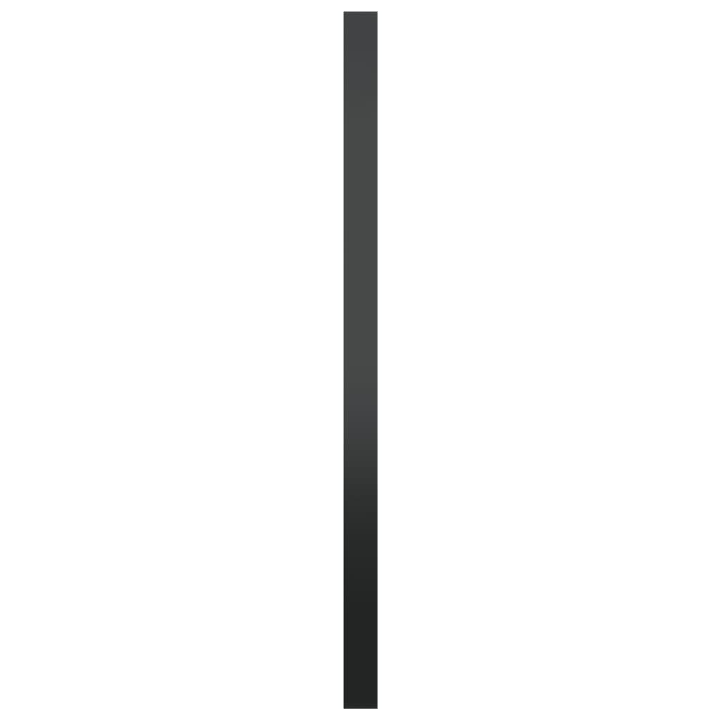 vidaXL Lustro ścienne, czarne, 60 cm