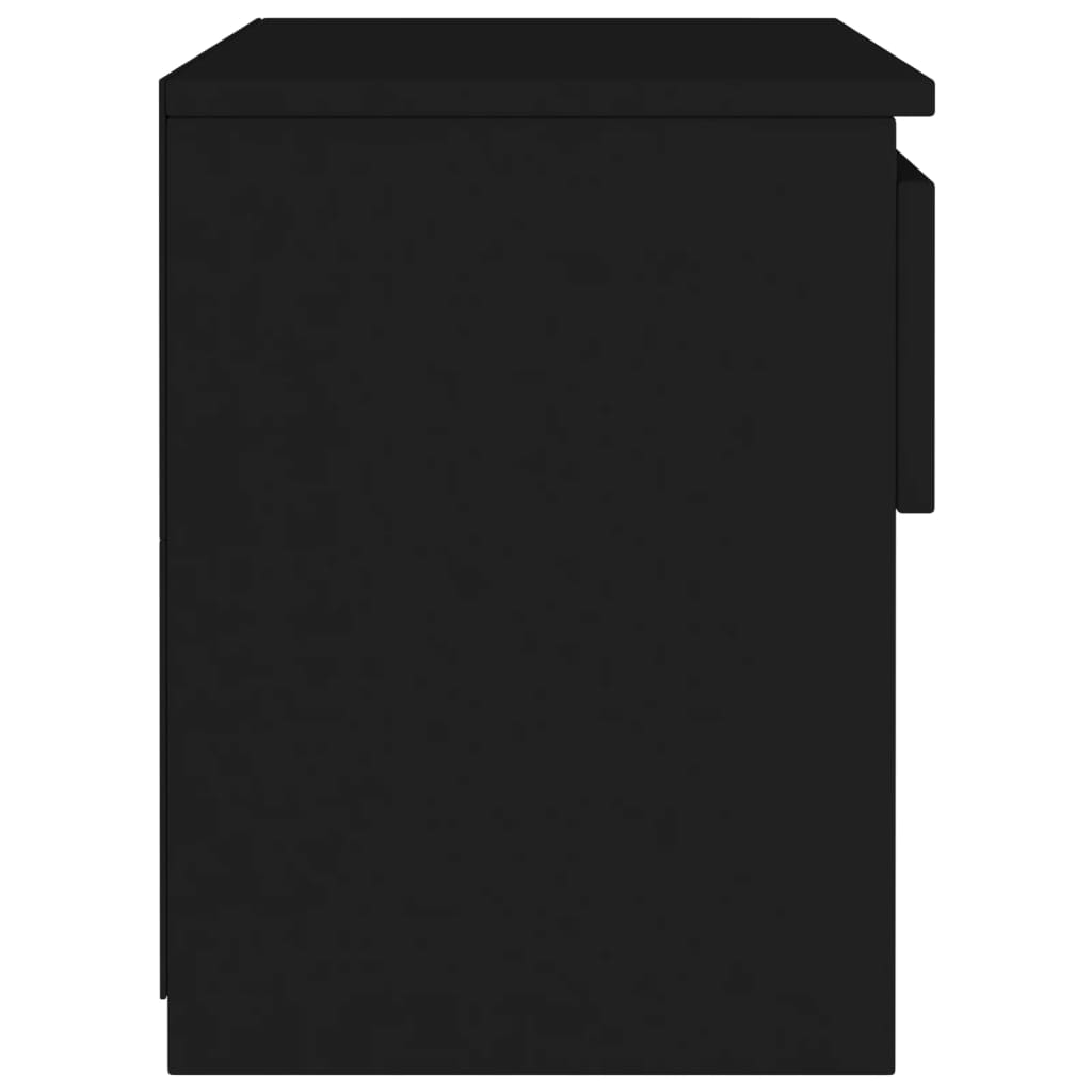 vidaXL Szafka nocna, czarna, 40x30x39 cm, płyta wiórowa