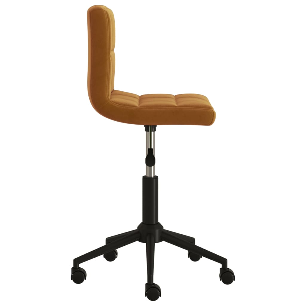 vidaXL Obrotowe krzesło stołowe, brązowe, obite aksamitem