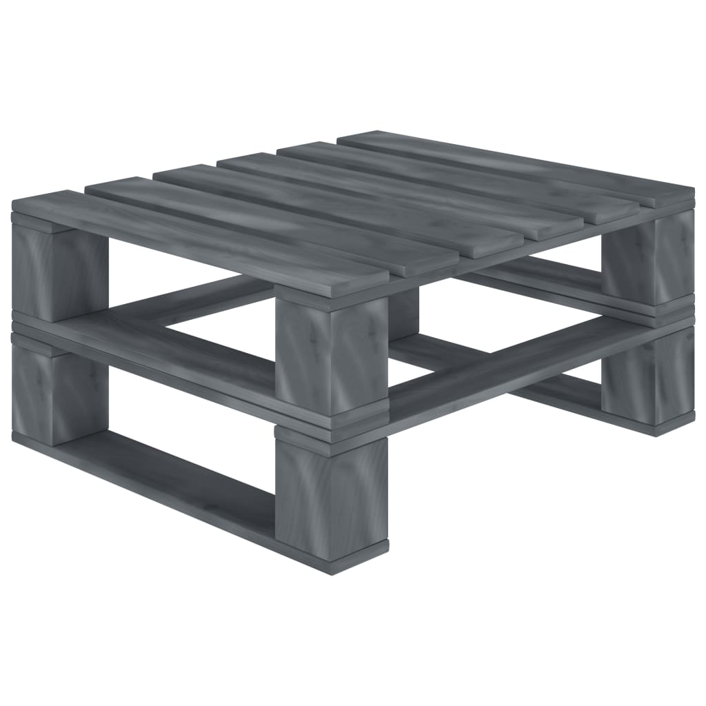 vidaXL Ogrodowy stołek z palet z kremową poduszką, drewniany