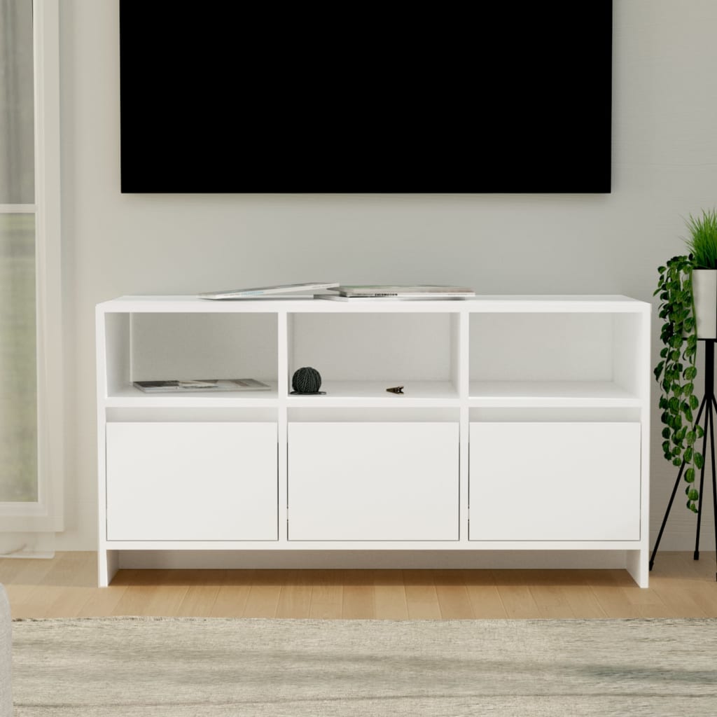 vidaXL Szafka pod TV, biała, 102x37,5x52,5 cm, płyta wiórowa