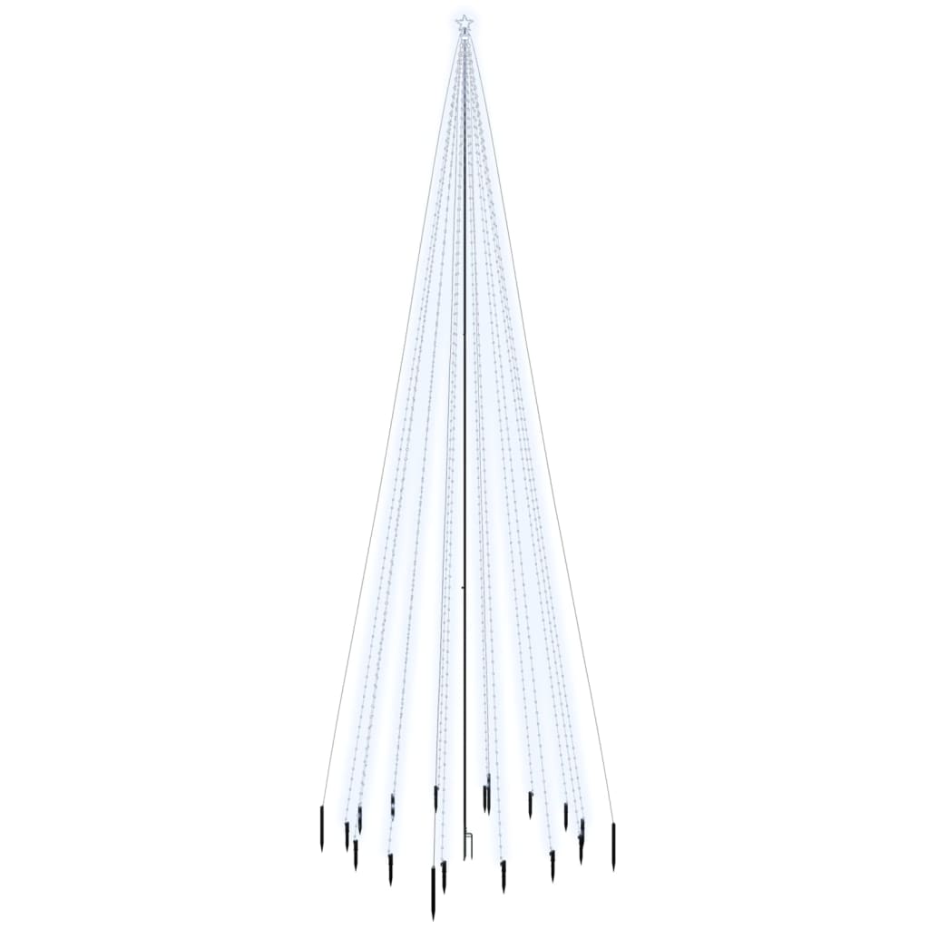 vidaXL Choinka z kołkiem gruntowym, 1134 zimne białe LED, 800 cm
