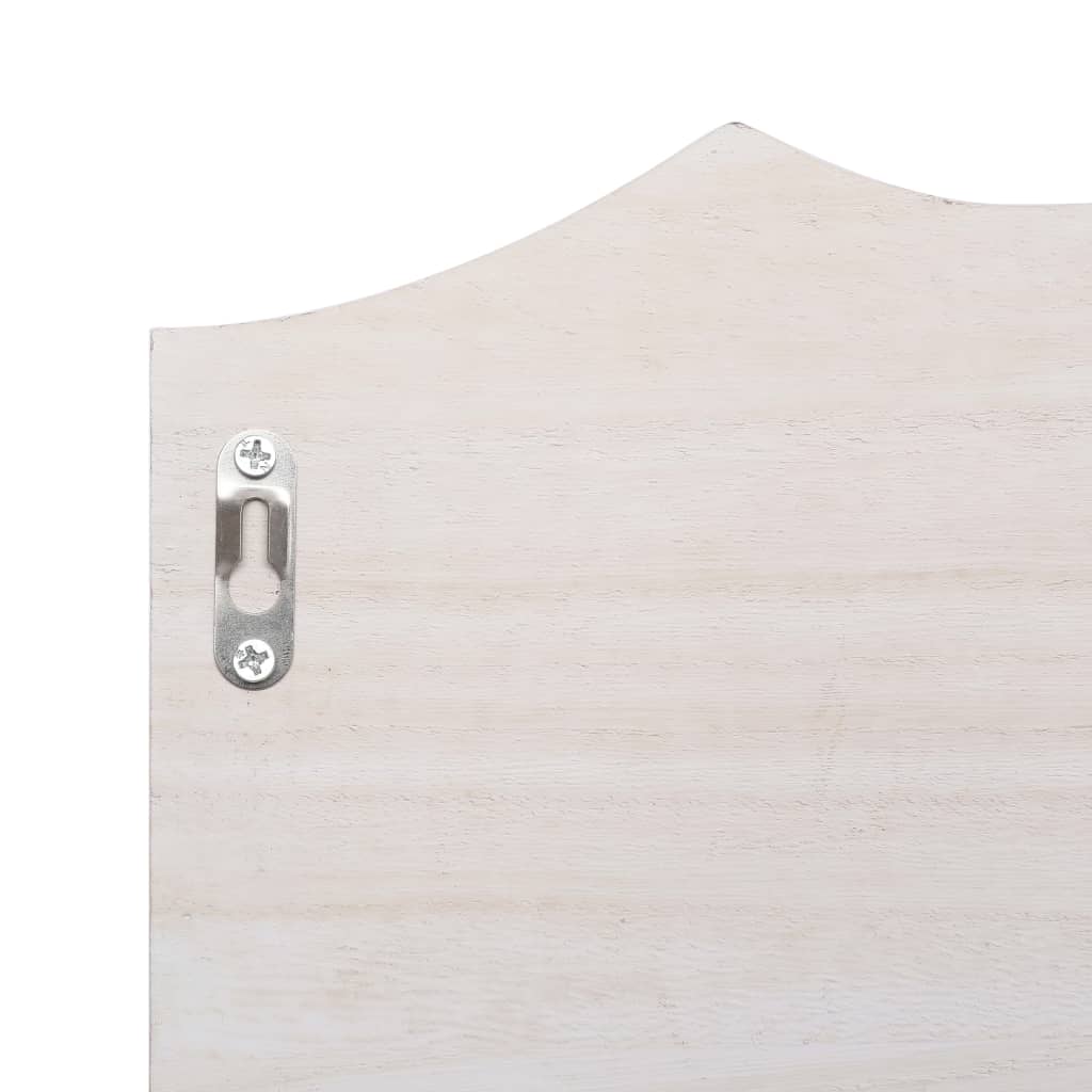 vidaXL Wieszak ścienny na płaszcze, biały, 50x10x23 cm, drewniany