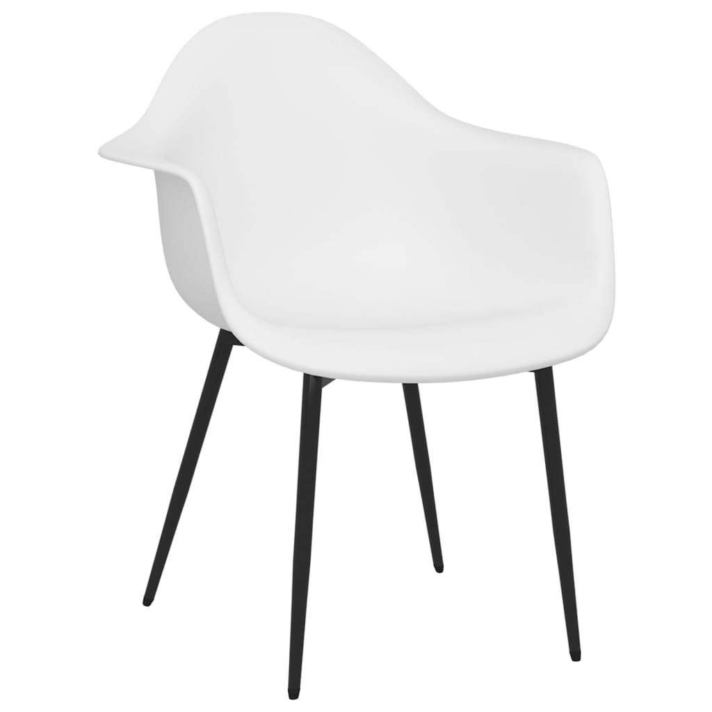 vidaXL Krzesła stołowe, 6 szt., białe, PP