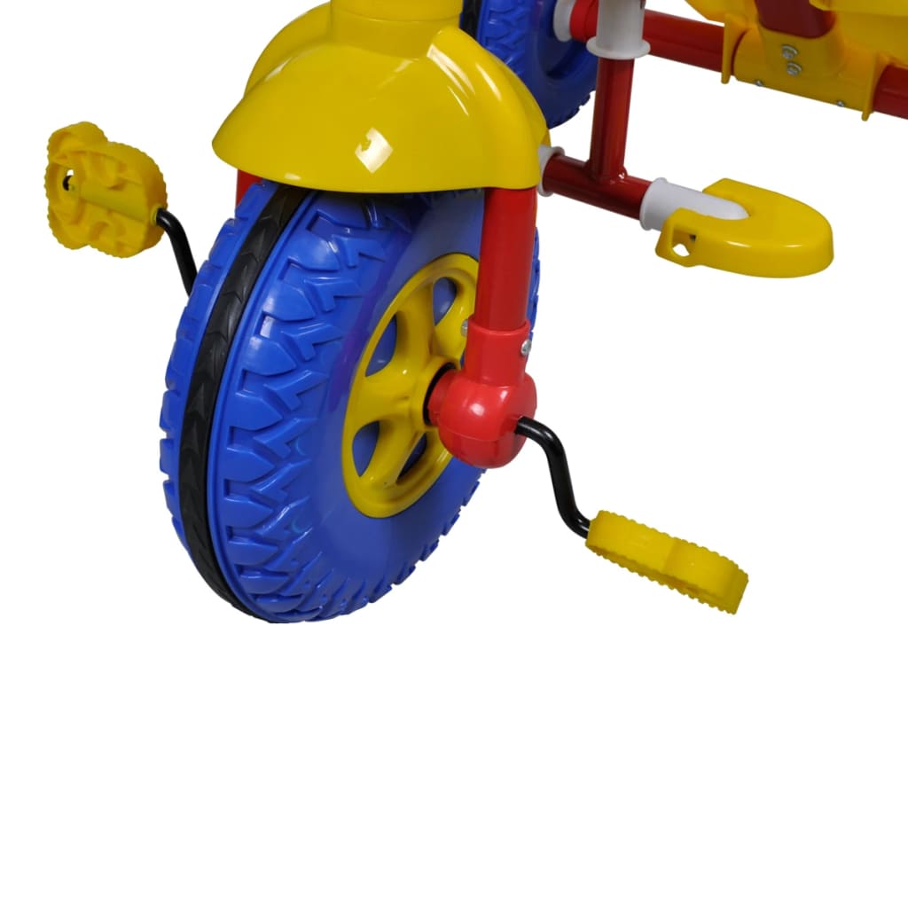 Rowerek trójkołowy dla małych dzieci czerwono-nebiesko-zielony