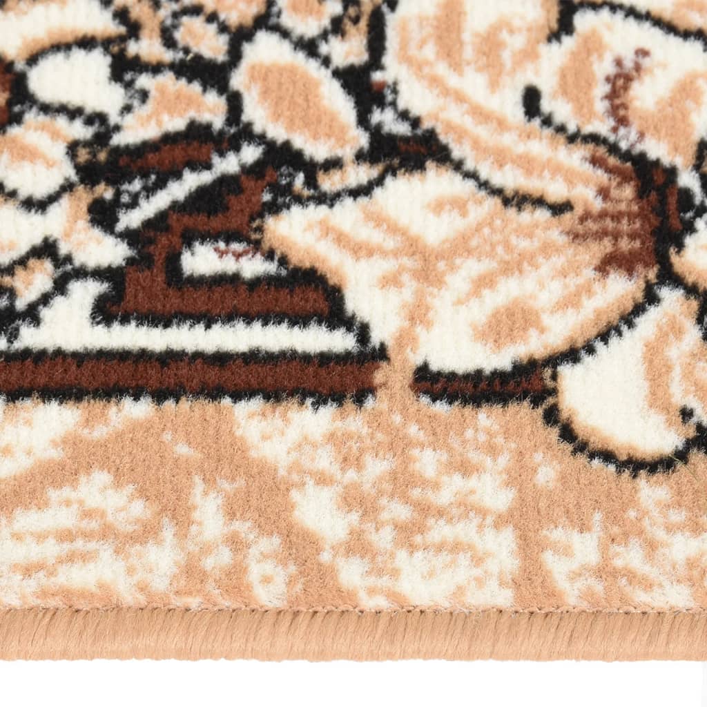 vidaXL Chodnik dywanowy, BCF, beżowy, 100x200 cm
