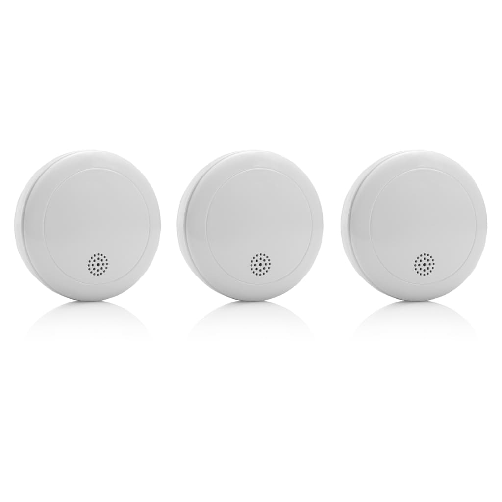 Smartwares Czujniki dymu z alarmem, 3 szt., 10,6x10,6x3,6 cm, białe